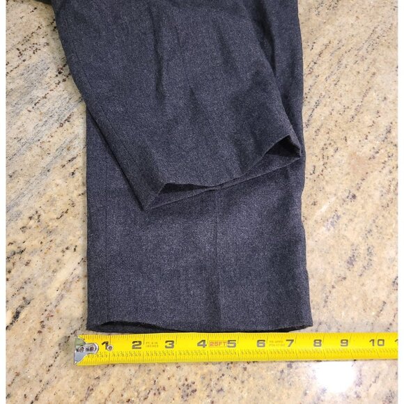 Ann Taylor Loft Women Size 10 Gray Straight Leg Dress Pants Trouser Wool Lined - Picture 5 of 14